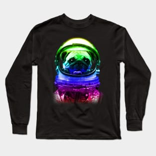 Astronaut Pug Long Sleeve T-Shirt